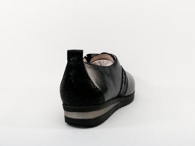 Chaussures LUXAT zodiaque destockage grand confort cuir noir pour femme