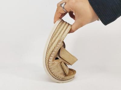 Mules femme talon compensé chic semelle cuir confortable à scratch MORAN'S dexin à pas cher 
