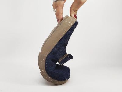Sabot femme feutre recyclé bleu marine CHIC & RELAX OUF matin semelle confortable