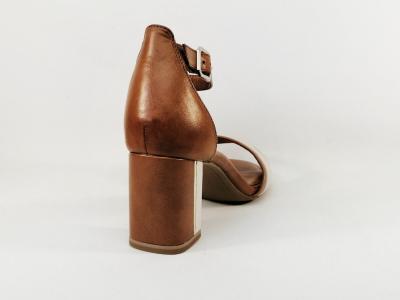 Sandale femme destockage TAMARIS 28379 chic talon carré cuir camel 