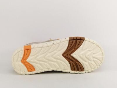 Chaussures homme sans lacets en toile beige confortable destockage DOCKERS 52AA002 pieds larges