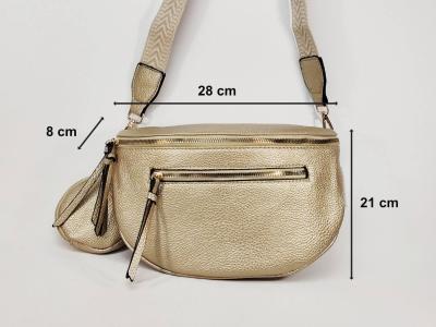 Sac banane femme pas cher doré avec porte monnaie amovible et bandoulière MARO S12-10