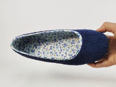 Chausson ballerine femme été pied sensible souple en éponge bleu marine SOCA 0360
