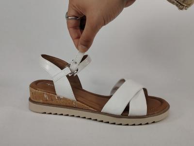 Sandales blanche femme TAMARIS 28106 compensée chic et confortable
