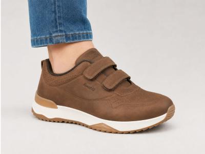 Basket marron homme à scratch tendance ROUTE66 plaisant à pas cher confortable