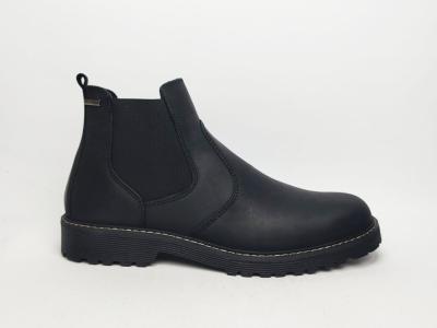 Bottine chelsea homme cuir noir waterproof destockage IMAC 850688 confortable souple à pas cher