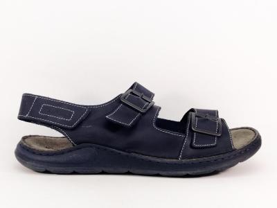 Sandale homme grande pointure confortable cuir marine destockage JOSEF SEIBEL maverick 07