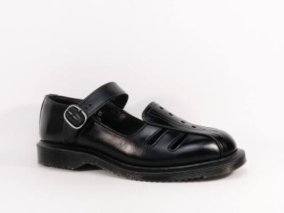 Babies femme destockage DR MARTENS deardra cuir noir à pas cher