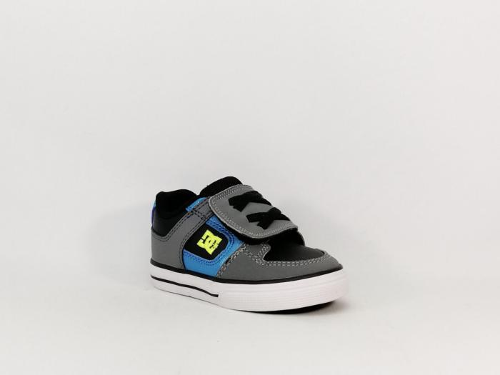 Basket garçon bébé à velcro destokage DC shoes pure v en cuir
