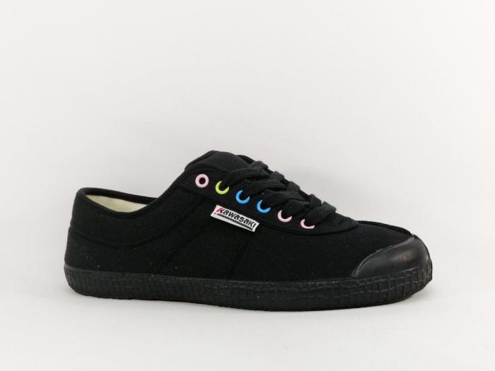 Basket toile noire à pas cher tendance en destockage KAWASAKI eyelick mixte unisex