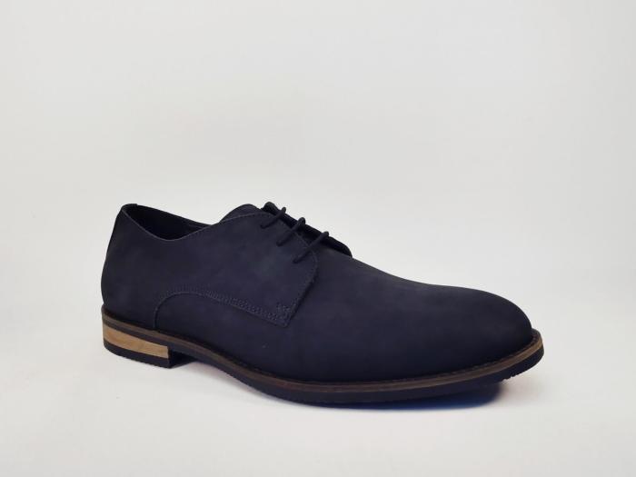 Chaussure chic homme grande taille derby cuir marine destockage STORM bariello à pas cher