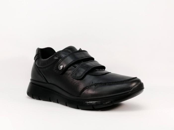 Chaussure femme en cuir noir à velcro IMAC 608080 – Fabrication Italie