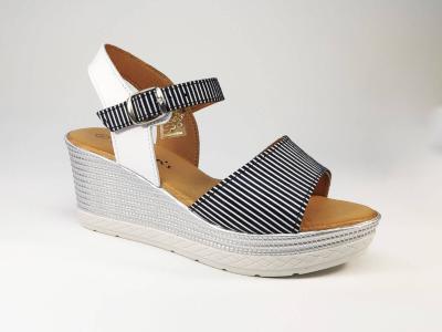 Sandale en cuir à talon compensé MORAN’S Baloise pour femme