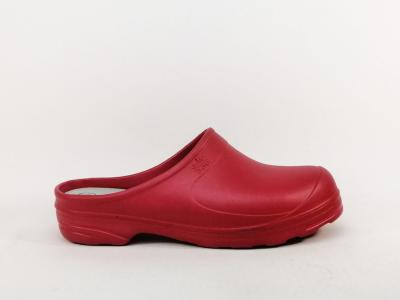 Sabot de jardin femme leger et confortable en EVA rouge destockage BAUDOU harper à pas cher