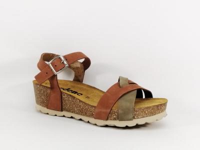 Sandale compensée confortable femme cuir souple jORDANA 2934 fabrication Espagne