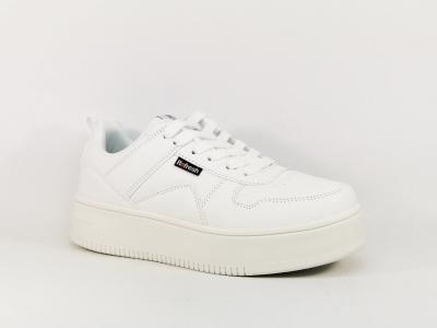 Sneakers femme chic blanche confortable  pas cher destockage REFRESH 170504