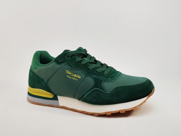 Sneakers homme tendance verte destockage TEDDY SMITH 78868 confortable à pas cher