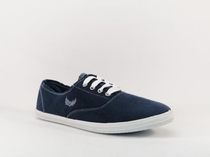 Tennis femme/junior en toile marine destockage KAPORAL Desma