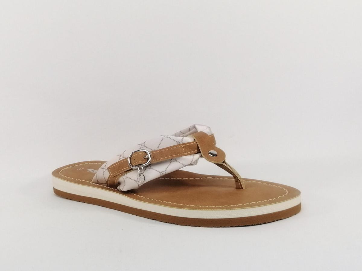 Tong TAMARIS Chic Camel Pas Cher Femme I Pointure Plus