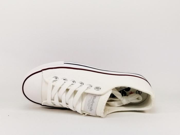 Tennis Blanche Toile Destockage Refresh Femme I Pointure Plus
