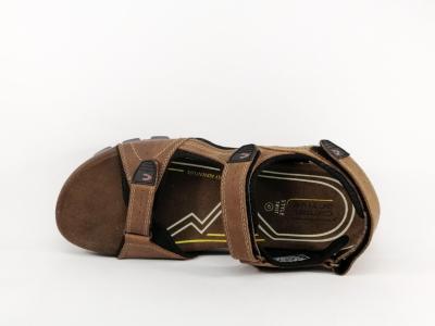 Sandale grande taille homme cuir marron en destockage CAMEL ACTIVE 56TWA01 confortable