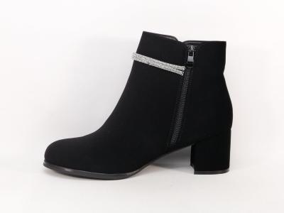 Bottine noire femme grande taille à talon chic tendance CINK ME DM850-2