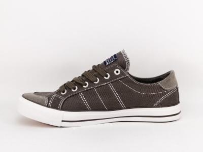 Chaussure homme toile taupe confortable tendance destockage ROUTE66 pelto à pas cher