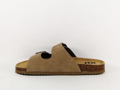 Claquette homme cuir taupe daim à pas cher destockage XTi 142553 confortable