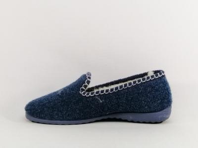 Pantoufle chaude femme fourrée laine SOCA 0340-940 bleu fabrication Espagne !