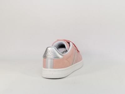 Basket rose à scratch pour fille en destockage KAPPA logo alpha 2v