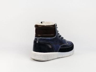 Chaussure montante fourrée bleu garçons STAR