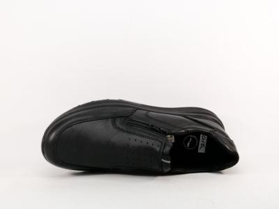 Chaussure homme sans lacet cuir noir confortable destockage IMAC 353766