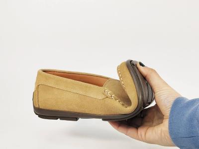 Mocassins homme daim cuir souple beige confortable et chic ORLAND 2022 arena