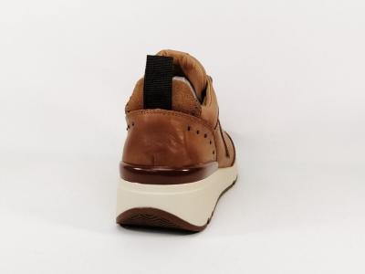 Sneakers compensée cuir camel destockage CARMELA 68039 femme à pas cher