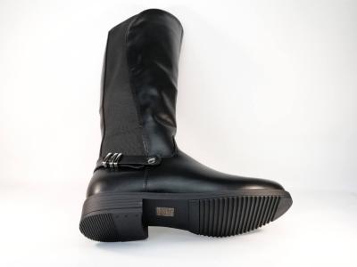 Bottes mollets larges femme grande pointure CINK ME DM-31W noir à pas cher