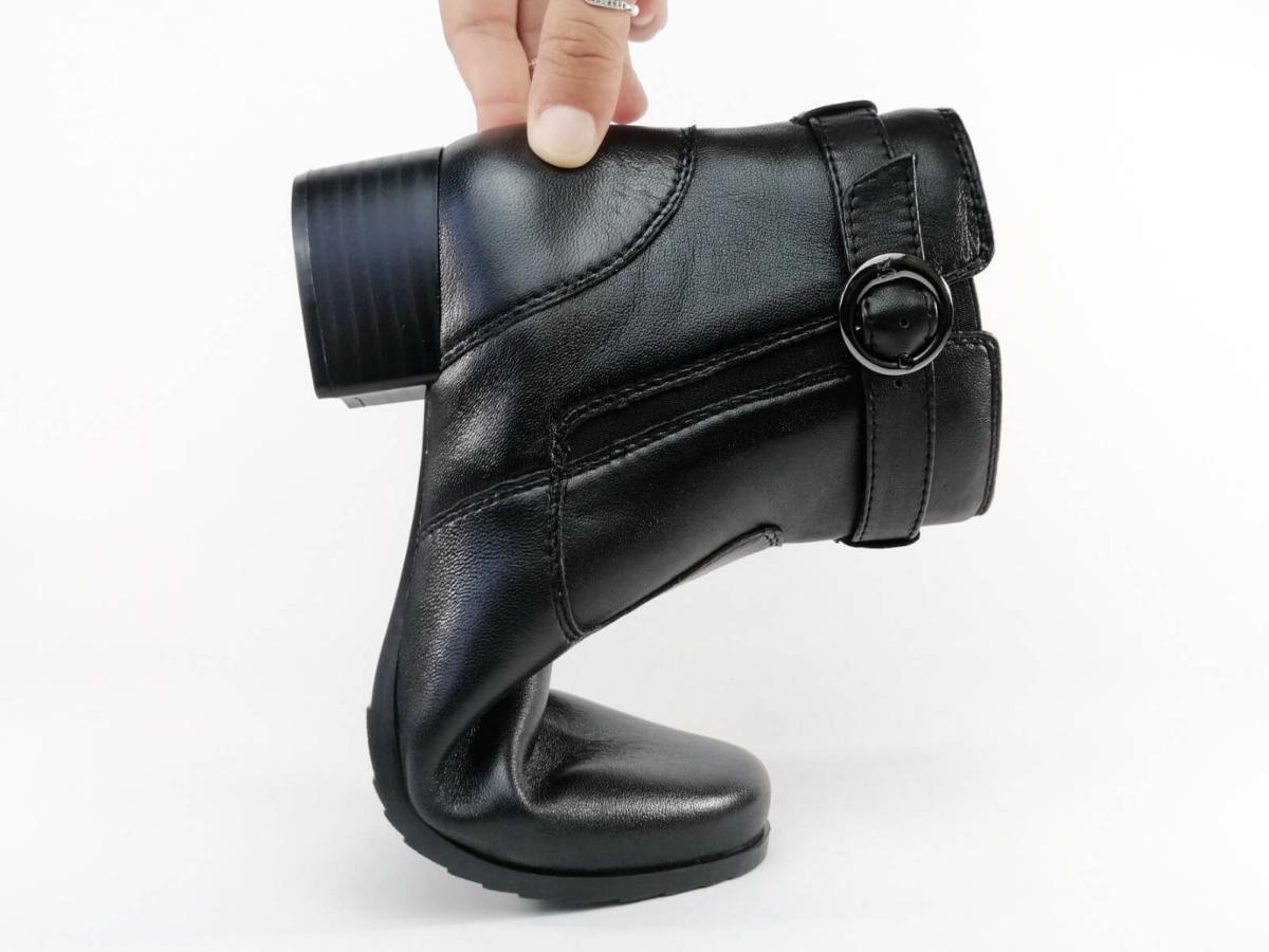 Bottine Femme Cuir Noir Grande Largeur H I Pointure Plus