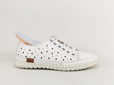Chaussure femme cuir blanc souple et originale confortable PEDRO TORRES 561AR