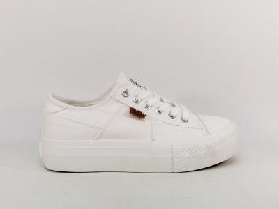 Basket toile blanche femme confortable et chic BANANA MOON ralf à pas cher