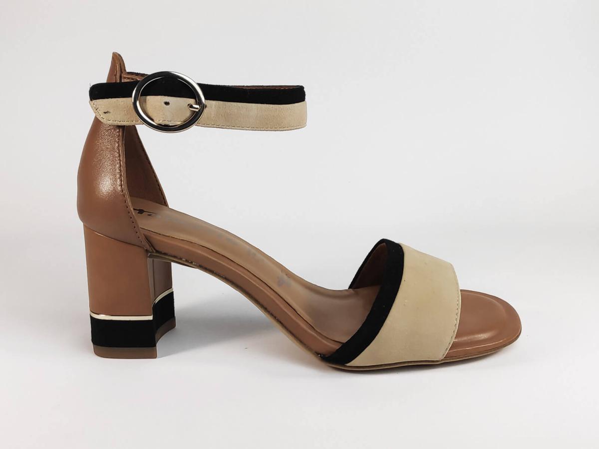 sandale femme a talon carre