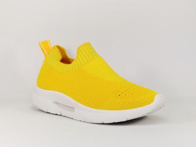 Sneakers femme en toile jaune destockage XTi 49823 à pas cher