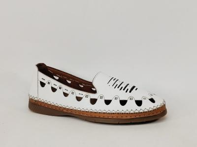 Mocassin femme cuir très souple blanc, originale et confortable PEDRO TORRES 10206VIT1