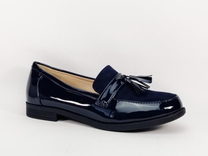 Mocassin chic bleu grande pointure femme CINK ME DM326-7