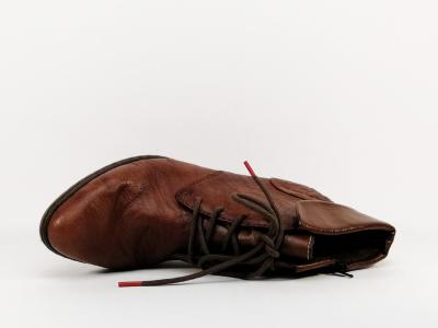 Bottine femme en simili cuir camel chic RIEKER Y2131 à talon