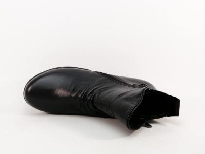 Bottines compensées femme cuir noir souple confortable double zip PEDRO TORRES 2003ES