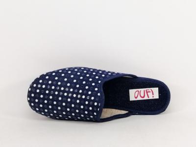 Chausson été femme mule toile jean à talon pieds sensibles à pas cher OUF verak