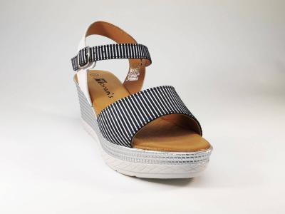 Sandale en cuir à talon compensé MORAN’S Baloise pour femme