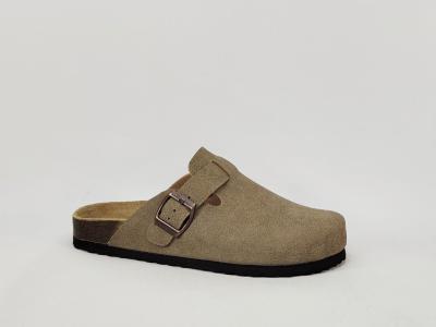 Sabot femme pas cher gris taupe semelle cuir confortable BANAN MOON rambla tendance