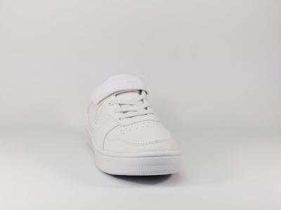 Sneakers tendance simili cuir blanc NY destockage à pas cher pour enfant