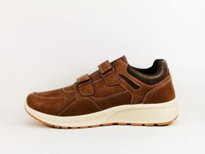 Basket à scratch homme pas cher camel tendance ROUTE 66 ponyo pieds larges