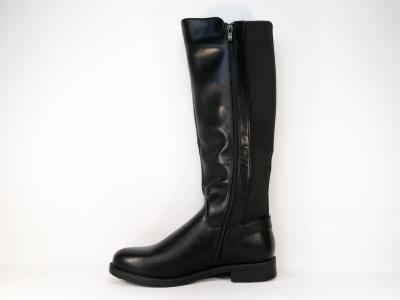 Bottes mollets larges femme grande pointure CINK ME DM-31W noir à pas cher